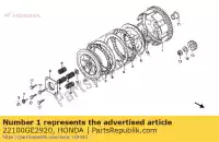 22100GE2920, Honda, nessuna descrizione disponibile al momento honda (n) 1993 (p) spain nsr r (v) portugal s (p) netherlands / bel 50 75 1989 1992 1993 1994 1997, Nuovo