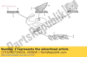 Honda 17532MZ7300ZA marca, l. tanque de combustible * tipo1 - Lado inferior