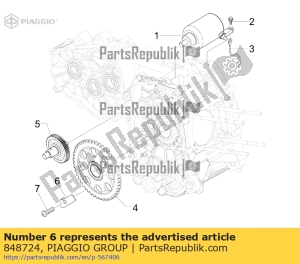 aprilia 848724 plato - Lado inferior