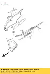 Aqui você pode pedir o escudo, sob co em Suzuki , com o número da peça 9447237H10: