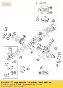 ktm 60030013144 connecting rod cpl. 04 - Bottom side