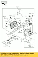 110100185, Kawasaki, Filtre-assy-air zr750l9f kawasaki z 750 1000 2009 2010 2011 2012, Nouveau