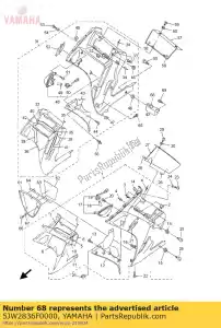 yamaha 5JW2836F0000 bracket 3 - Bottom side