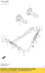 suzuki 1291129F00 soupape, admission - La partie au fond