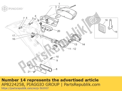 Aprilia AP8224258, Richtingaanwijzer lens, OEM: Aprilia AP8224258