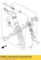 6210028H40YKS, Suzuki, Absorber assy,r suzuki rm z450 450 , New