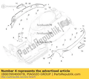 Piaggio Group 1B003904000T8 schutzstueck spoiler - Bottom side