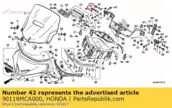 Aquí puede pedir tornillo, sartén, 6x11 de Honda , con el número de pieza 90118MCA000: