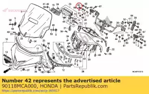 honda 90118MCA000 tornillo, sartén, 6x11 - Lado inferior