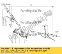 648139, Piaggio Group, gasklep sluitende transmissie piaggio mp zapm75100 zapta0100 125 250 300 2006 2007 2008 2010 2011 2016 2017 2018 2019, Nieuw