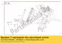 53100149000, Honda, tubo, impugnatura strg honda cb  j 50 , Nuovo