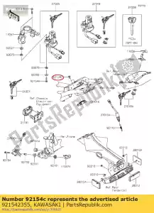 kawasaki 921542355 01 bullone, presa, 6x12 - Il fondo