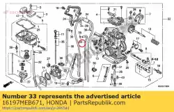 Here you can order the tube, air vent from Honda, with part number 16197MEB671: