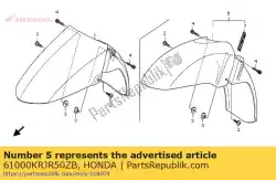 spatbordset, fr. (wl) * type2 * (type2) van Honda, met onderdeel nummer 61000KRJR50ZB, bestel je hier online: