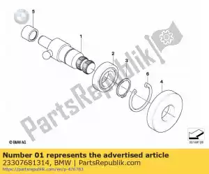 bmw 23307681314 selector shaft - Bottom side