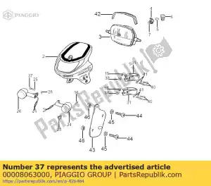 Piaggio Group 00008063000 screw 6m100x30 - Bottom side