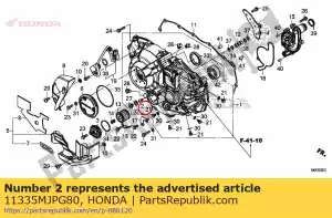 honda 11335MJPG80 orificio - Lado inferior