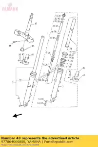 yamaha 977804000800 screw, tapping - Bottom side