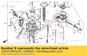 honda 16037HM5L00 plaat set, klep - Onderkant