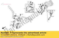 Here you can order the pipe, steering handle *nh from Honda, with part number 53100HP1A00ZA: