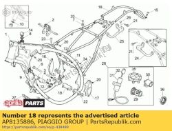 Aprilia AP8135886, Zadel support, OEM: Aprilia AP8135886