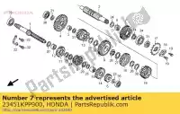 23451KPP900, Honda, engrenage, deuxième arbre intermédiaire honda cbr  rw r repsol rs rt cbr125r cbr125rs cbr125rw cbr125rt 125 , Nouveau