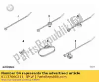 61137660211, BMW, cable strap bracket - schwarz bmw   650 1200 1250 1999 2000 2001 2002 2003 2004 2005 2006 2007 2008 2009 2010 2011 2012 2013 2014 2015 2016 2017 2018 2019 2020 2021, New