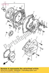 yamaha 5EA154112000 cover, crankcase 1 - Bottom side