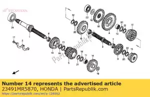 Honda 23491MR5870 gear,mainshaft fi - Bottom side