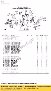 Honda 35113MCAA41ZA emblem,key*type1* - Bottom side