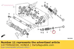 Here you can order the seat, valve spring from Honda, with part number 14775MGSD30: