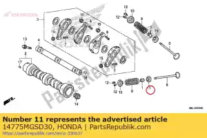 honda 14775MGSD30 seat, valve spring - Bottom side