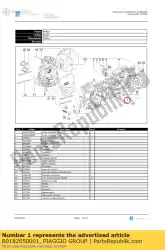 Tutaj możesz zamówić kompletna skrzynia korbowa 1 kat. Od Piaggio Group , z numerem części B0182050001: