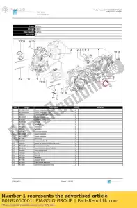 Piaggio Group B0182050001 kompletna skrzynia korbowa 1 kat. - Dół