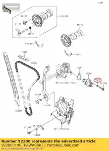 kawasaki 922000190 ring, 6.1x10.0x1.0 kx250-n2 - Onderkant