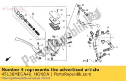 Ici, vous pouvez commander le support, r. Fr. Collier de serrage auprès de Honda , avec le numéro de pièce 45138MEGA40: