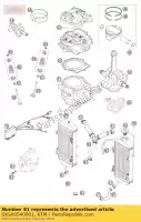 SXS00540001, KTM, cylindre 540 d = 97 mm l = 84 mm ktm exc mxc sx sxs 400 520 540 2001 2002, Nouveau