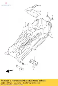 suzuki 6311124F21 pára-choque traseiro - Lado inferior