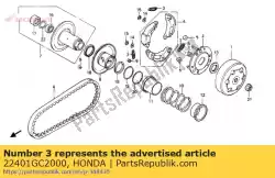 Ici, vous pouvez commander le ressort, embrayage auprès de Honda , avec le numéro de pièce 22401GC2000: