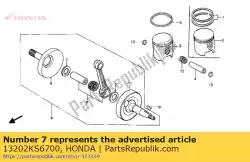 Here you can order the plate, connecting rod side from Honda, with part number 13202KS6700: