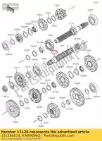 131280670, Kawasaki, sortie arbre de transmission zx100 kawasaki  zx 1000 2011 2012 2013 2014 2015 2016 2017 2018 2019 2020, Nouveau