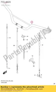 suzuki 5611008G0013L stuur comp - Onderkant