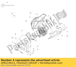 Aprilia AP8224623, Reflektor. bursztyn, OEM: Aprilia AP8224623