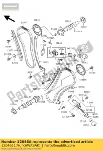 kawasaki 120461176 tandwiel, nokkenas, rr, vn1500-d - Onderkant