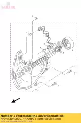 Aquí puede pedir unidad de faro culo de Yamaha , con el número de pieza 4P9H430A0000: