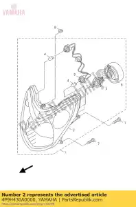 yamaha 4P9H430A0000 unidad de faro culo - Lado inferior