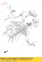 27D2117E0000, Yamaha, wspornik, tylne ?wiat?o yamaha  xvs 1300 2014 2015 2016 2017 2018, Nowy