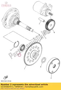 yamaha 93306804Y3 lager - Onderkant