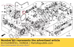 oring, 132x2 van Honda, met onderdeel nummer 91352HR0F01, bestel je hier online: