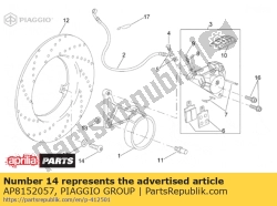 Aprilia AP8152057, Vite a testa esagonale m8x15, OEM: Aprilia AP8152057